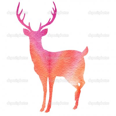 Depositphotos-38095533-stock-illustration-watercolor-style-vector-deer-silhouette